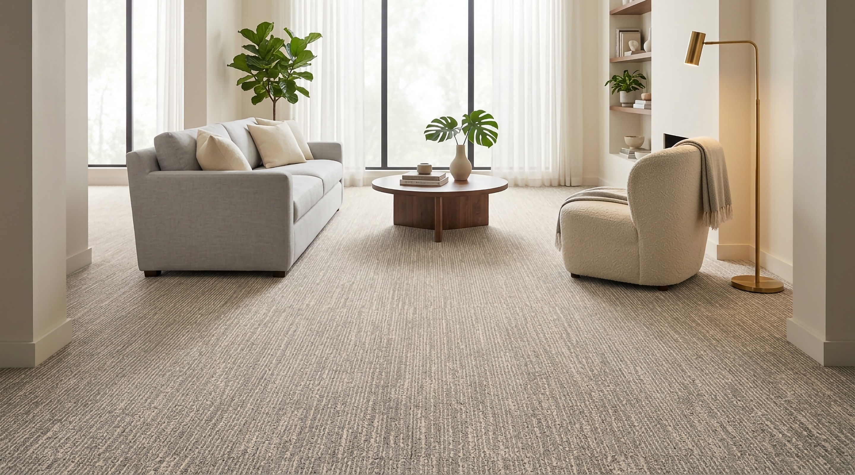 Beautiful interior with Gulistan carpet flooring